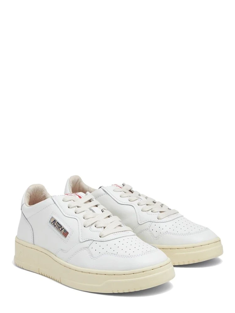 White Leather Low Top Sneakers alternative