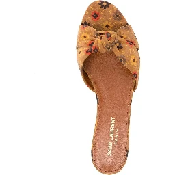 Brown Leather Slides