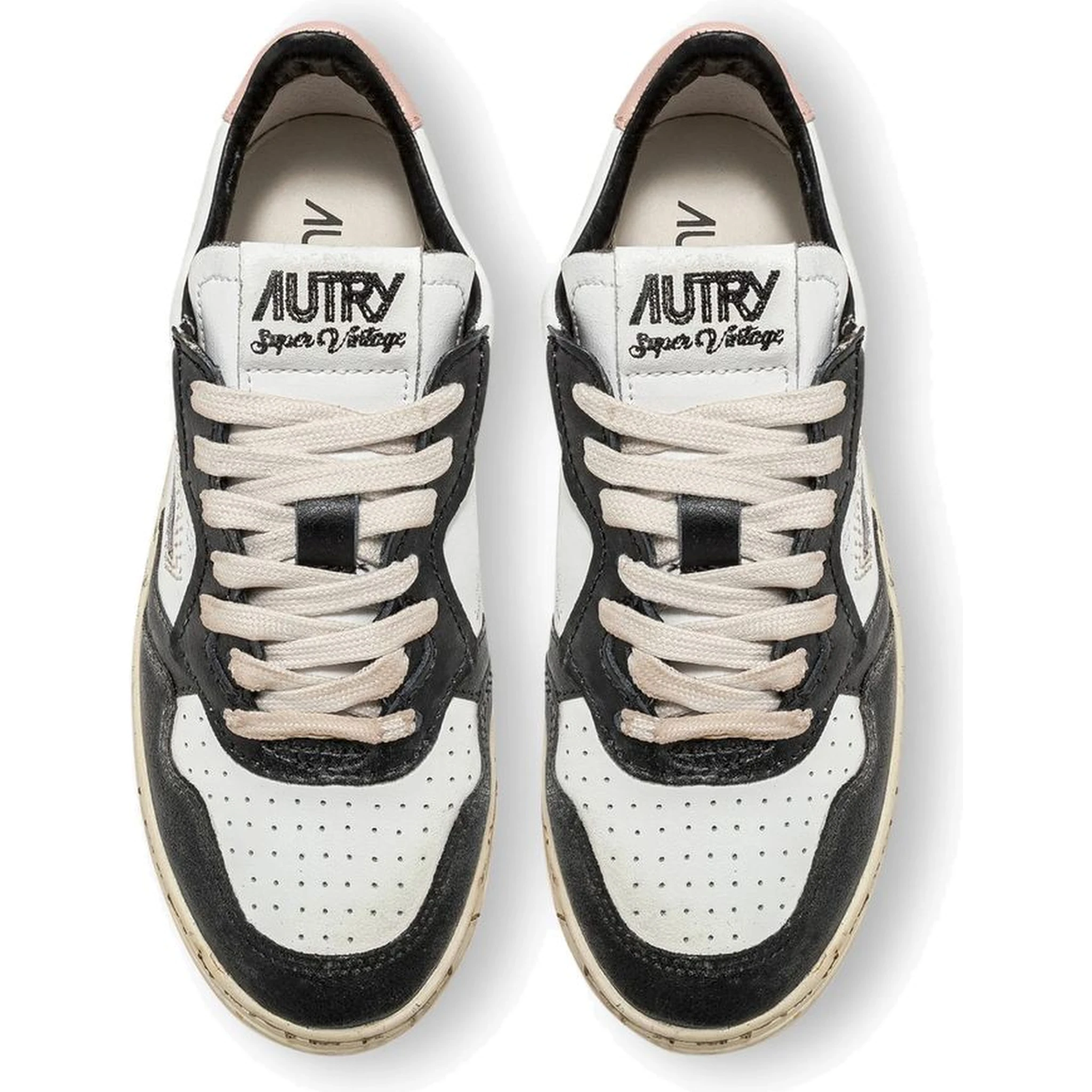 White Leather Low Top Sneakers