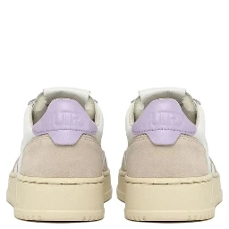 White Leather Low Top Sneakers