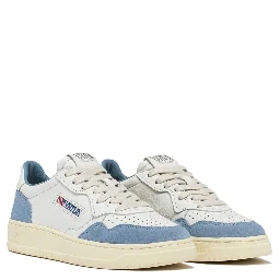 White Leather Low Top Sneakers