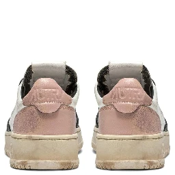 White Leather Low Top Sneakers