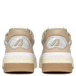 White Leather Low Top Sneakers