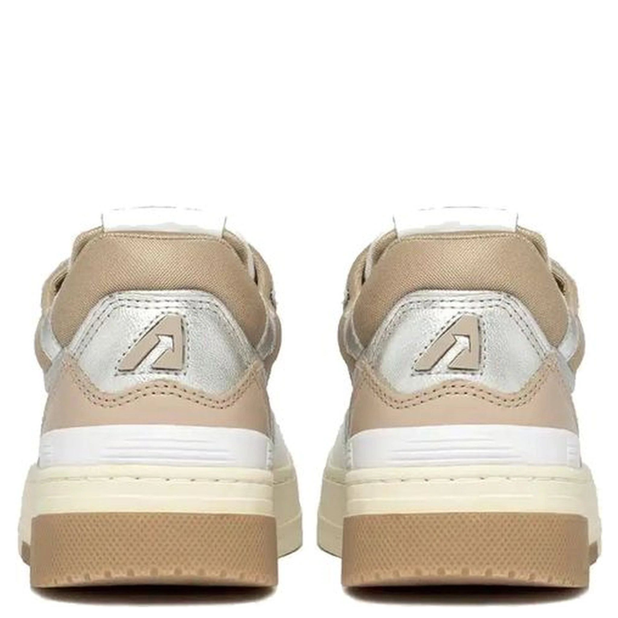 White Leather Low Top Sneakers