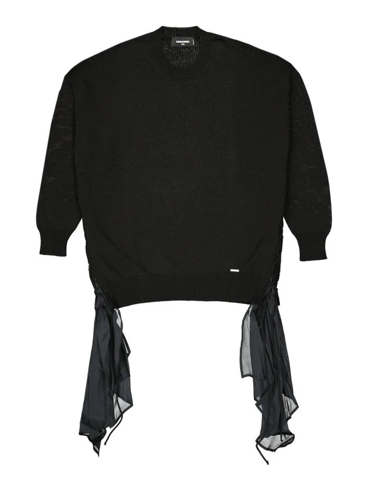 Black Cotton Sweatshirt