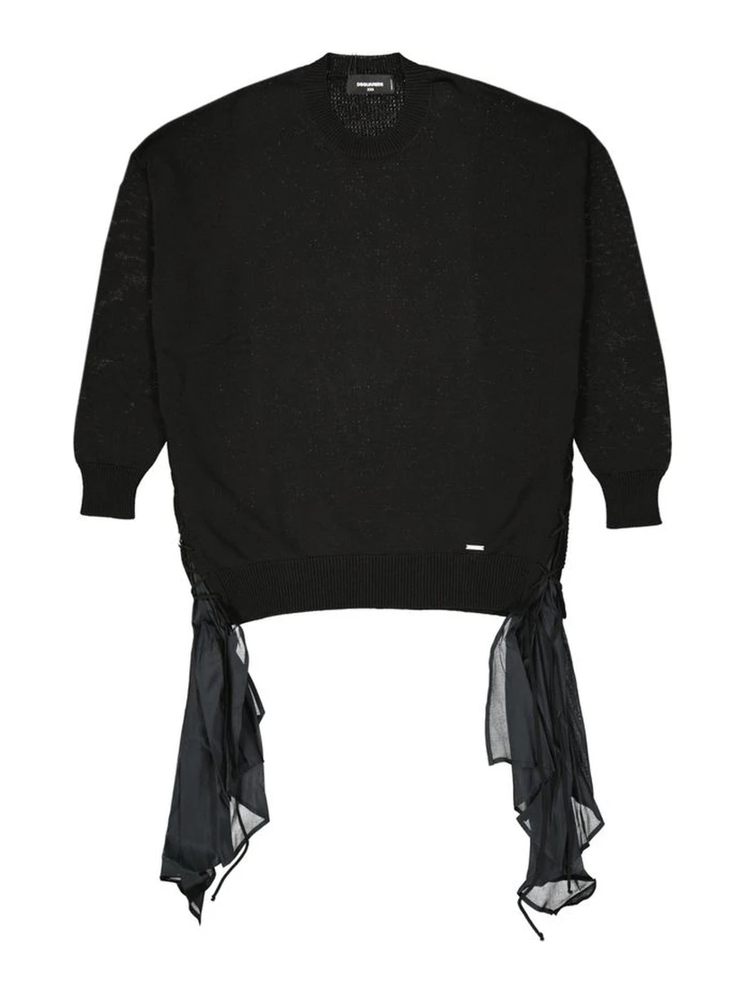 Black Cotton Sweatshirt