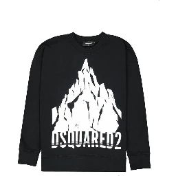 Black Cotton Sweatshirt