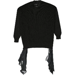 Black Cotton Sweatshirt