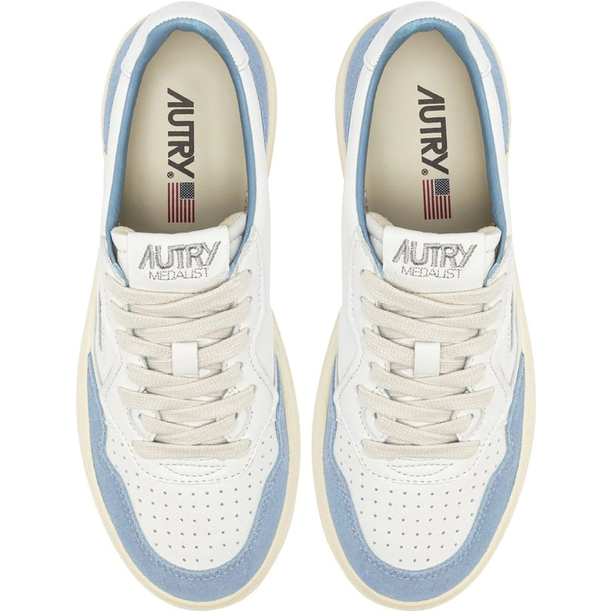 White Leather Low Top Sneakers