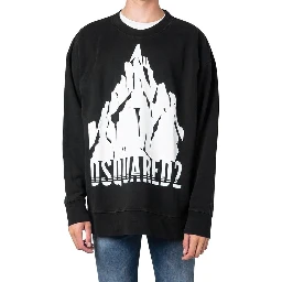 Black Cotton Sweatshirt
