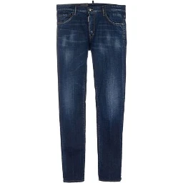 Blue Cotton Skinny Jeans