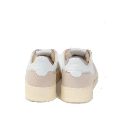 White Goatskin Low Top Sneakers