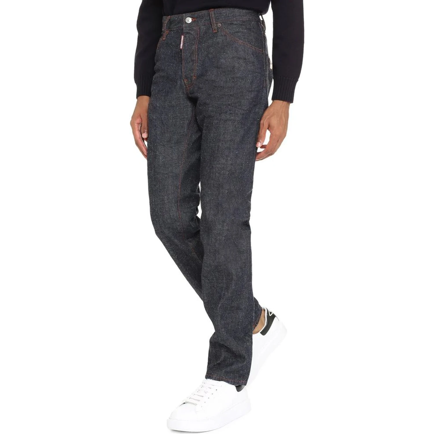 Blue Cotton Skinny Jeans
