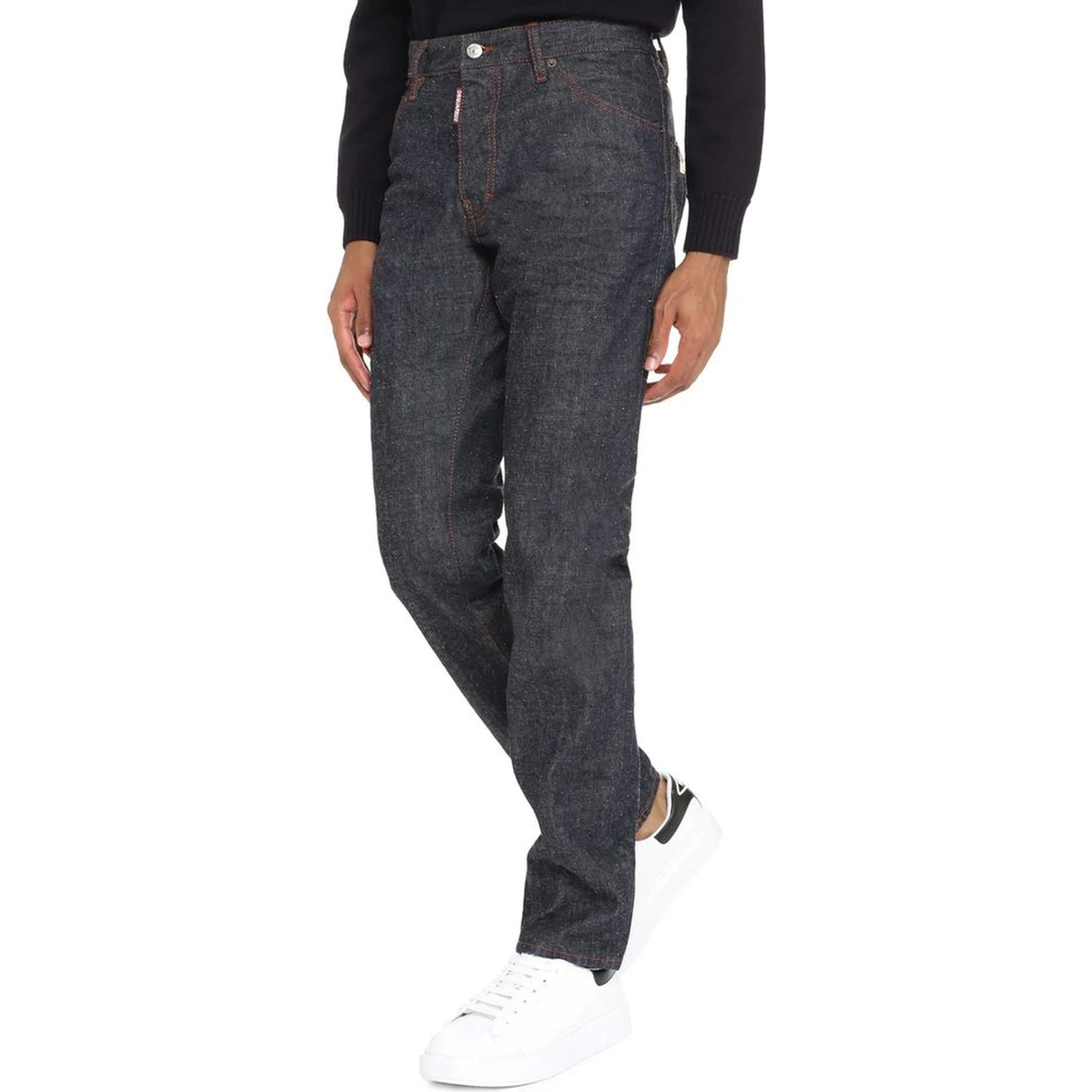 Blue Cotton Skinny Jeans