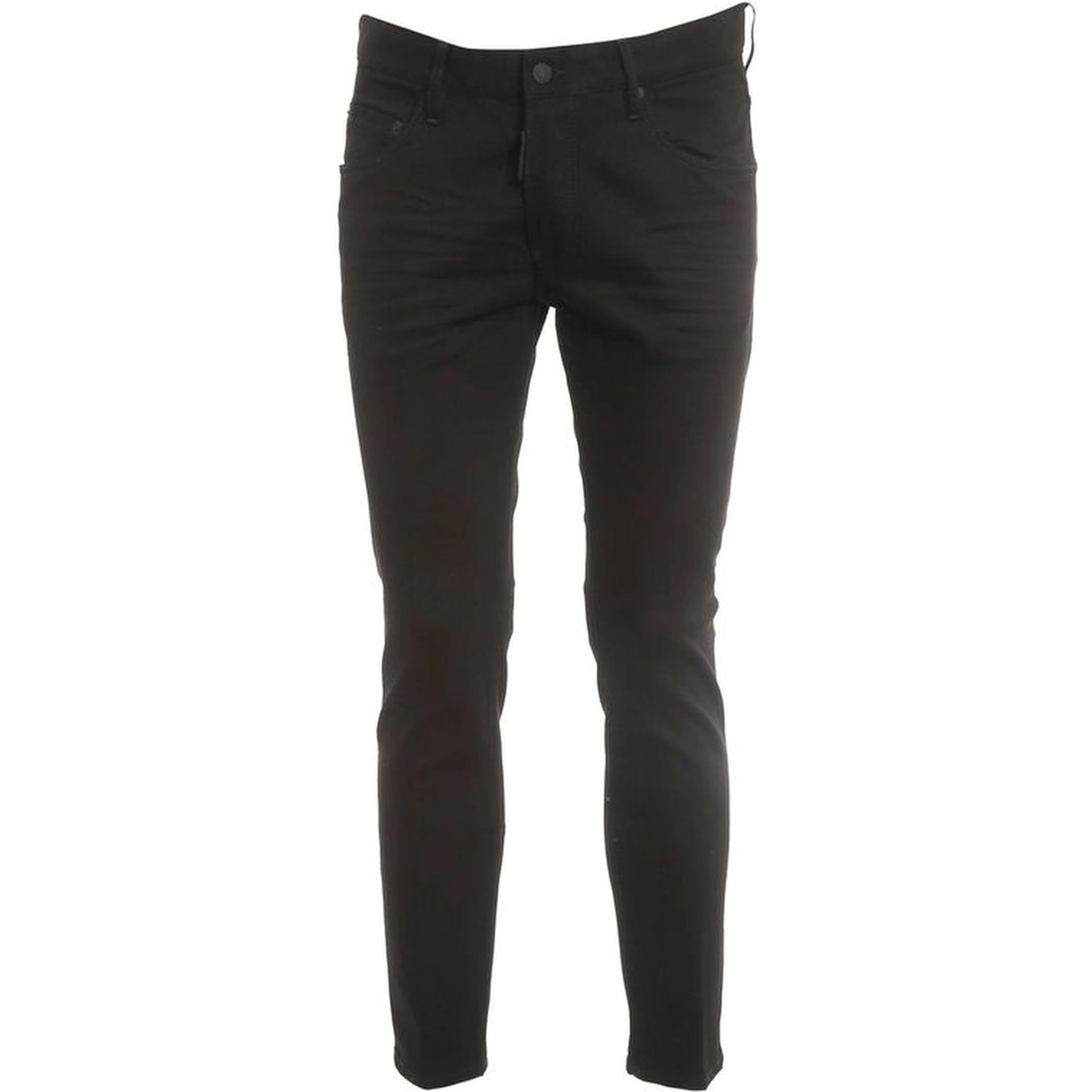 Black Cotton Skinny Jeans