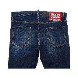 Blue Cotton Skinny Jeans