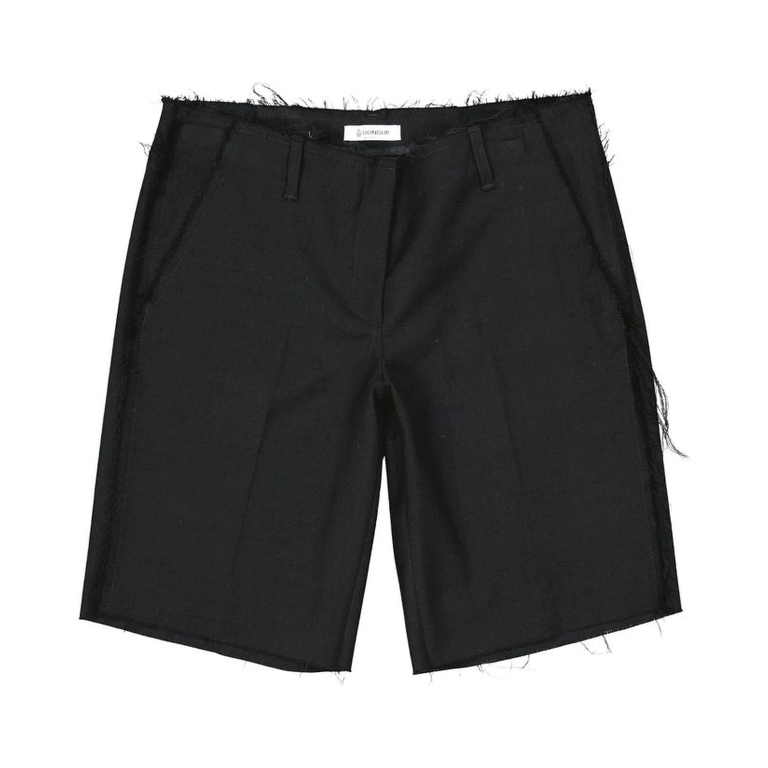 Black Virgin Wool Bermuda Shorts