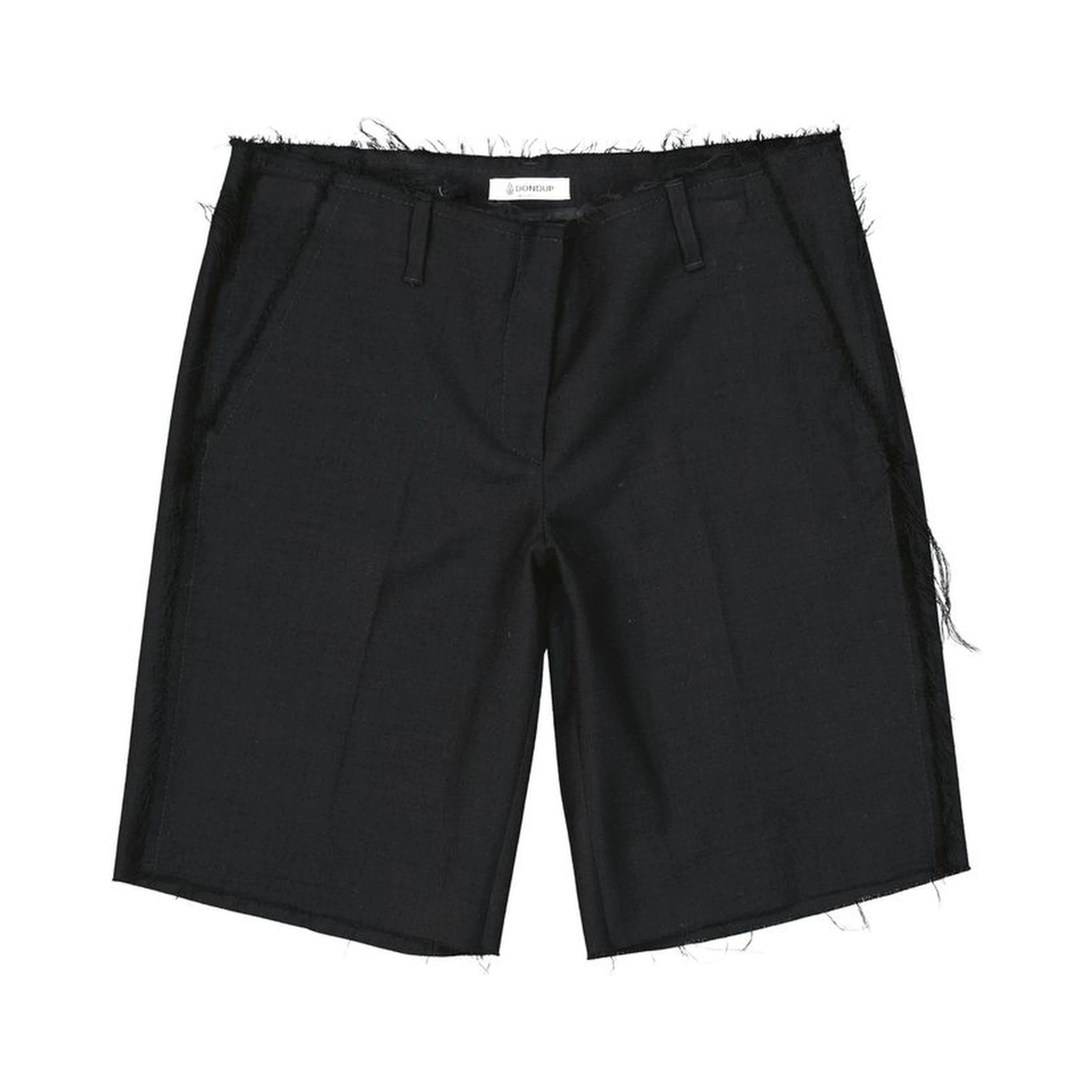 Black Virgin Wool Bermuda Shorts