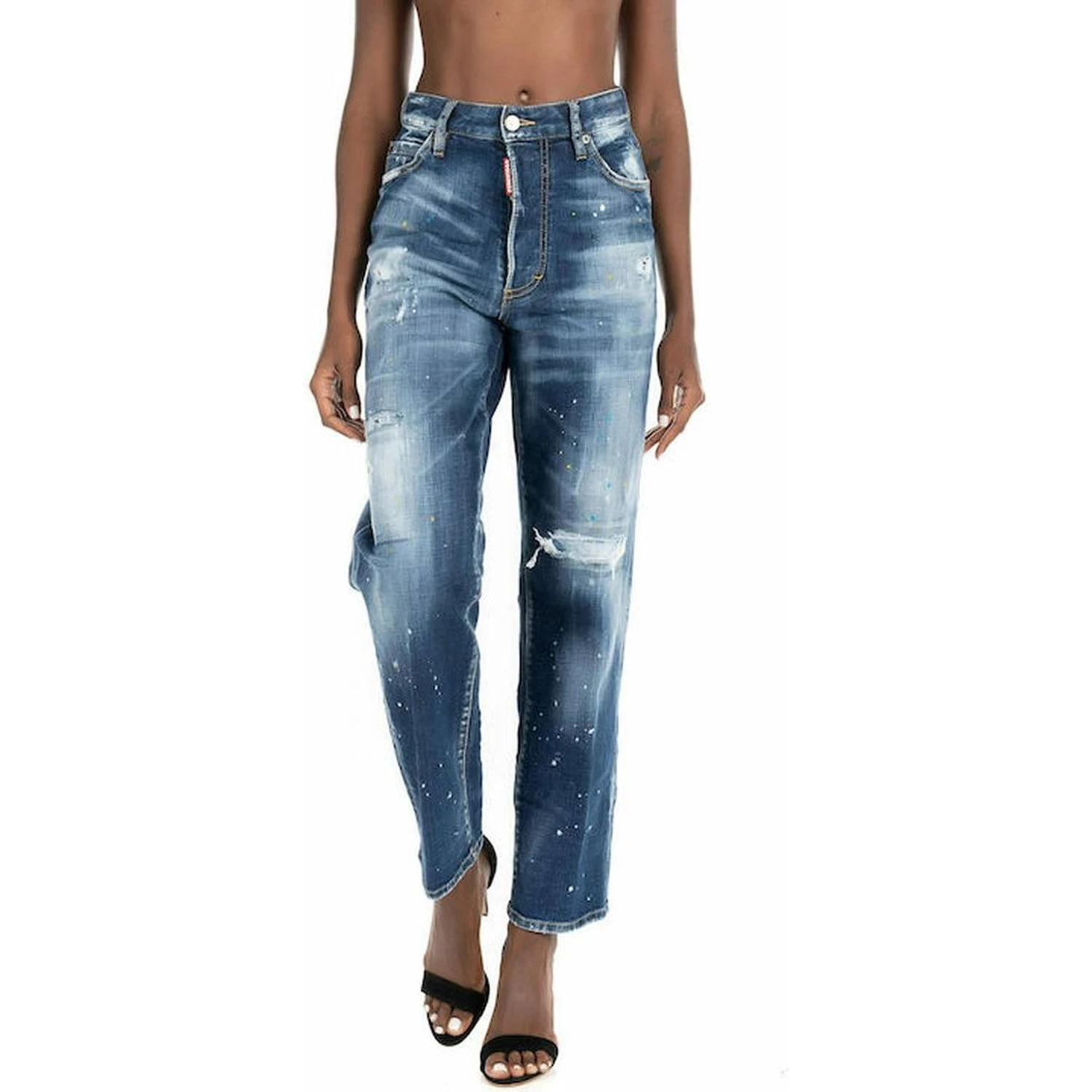 جينز قطني أزرق