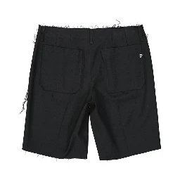 Black Virgin Wool Bermuda Shorts