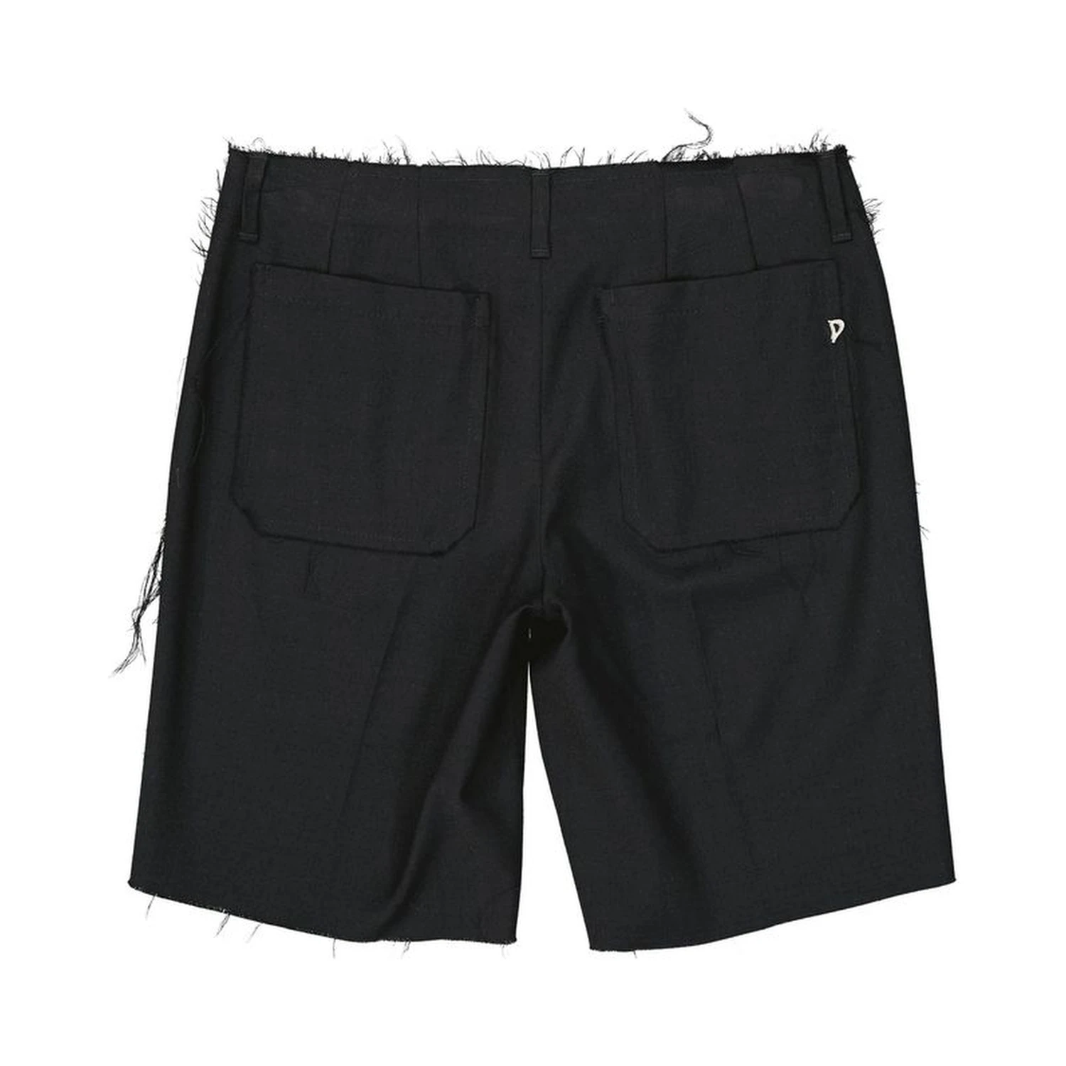 Black Virgin Wool Bermuda Shorts