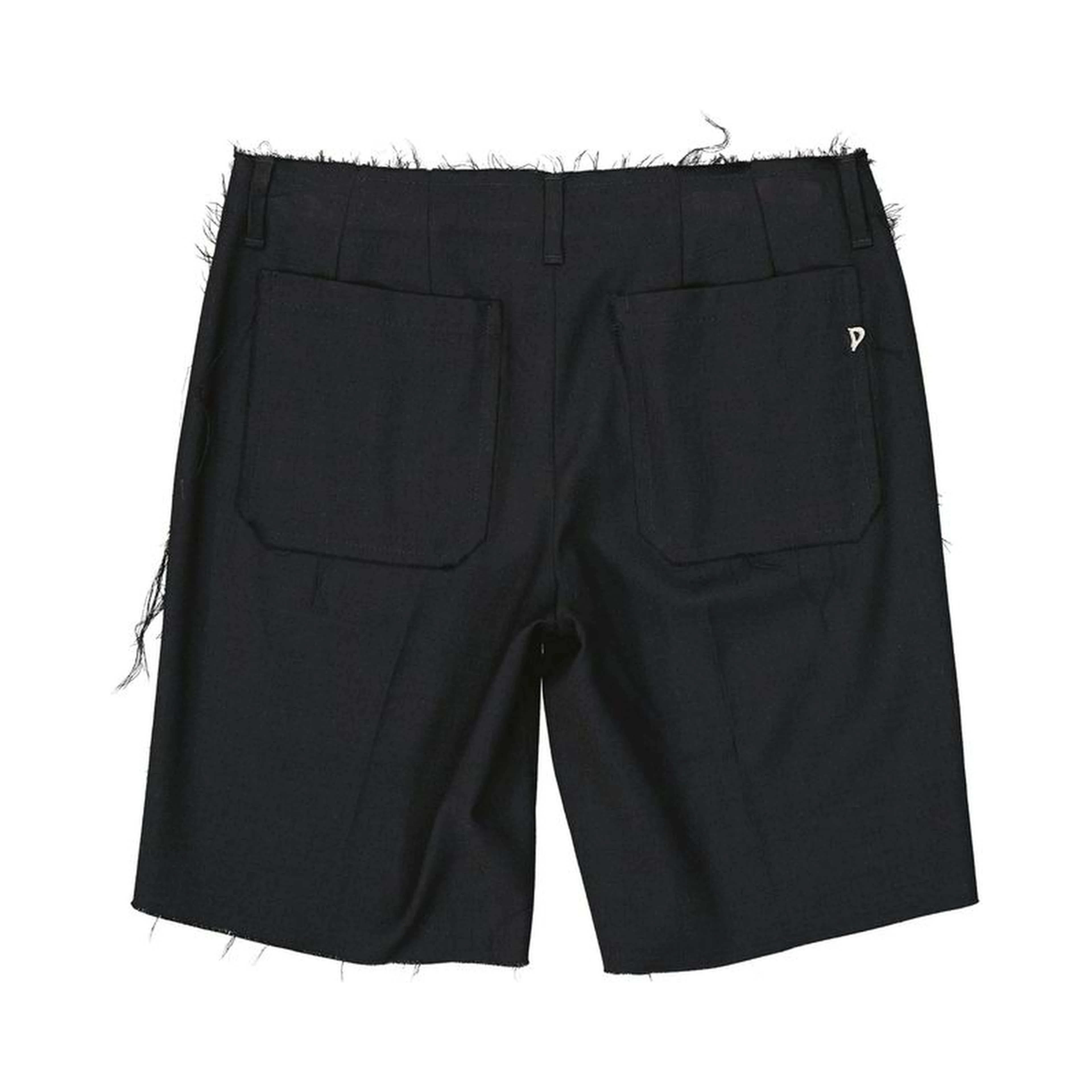 Black Virgin Wool Bermuda Shorts