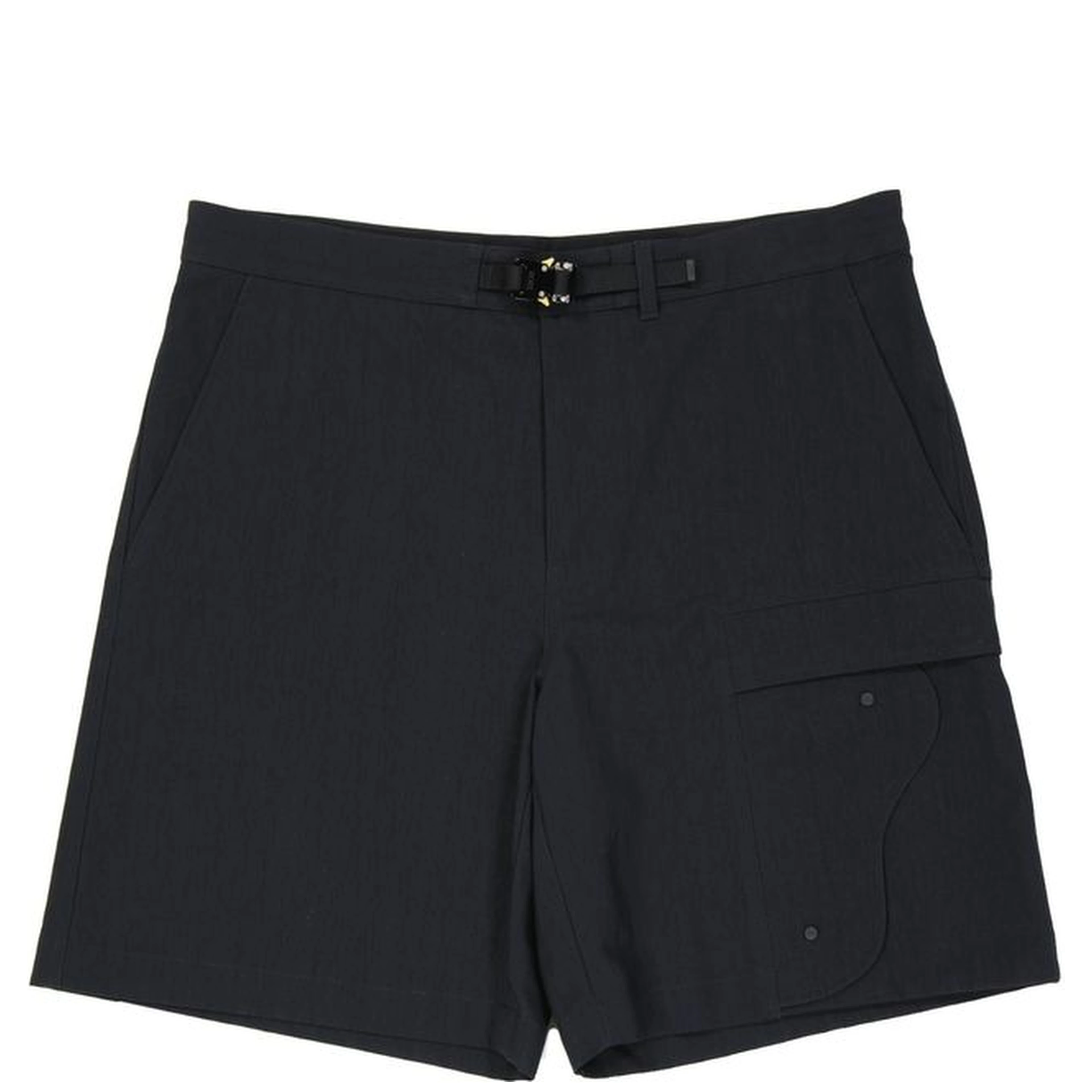 Black Cotton Bermuda Shorts
