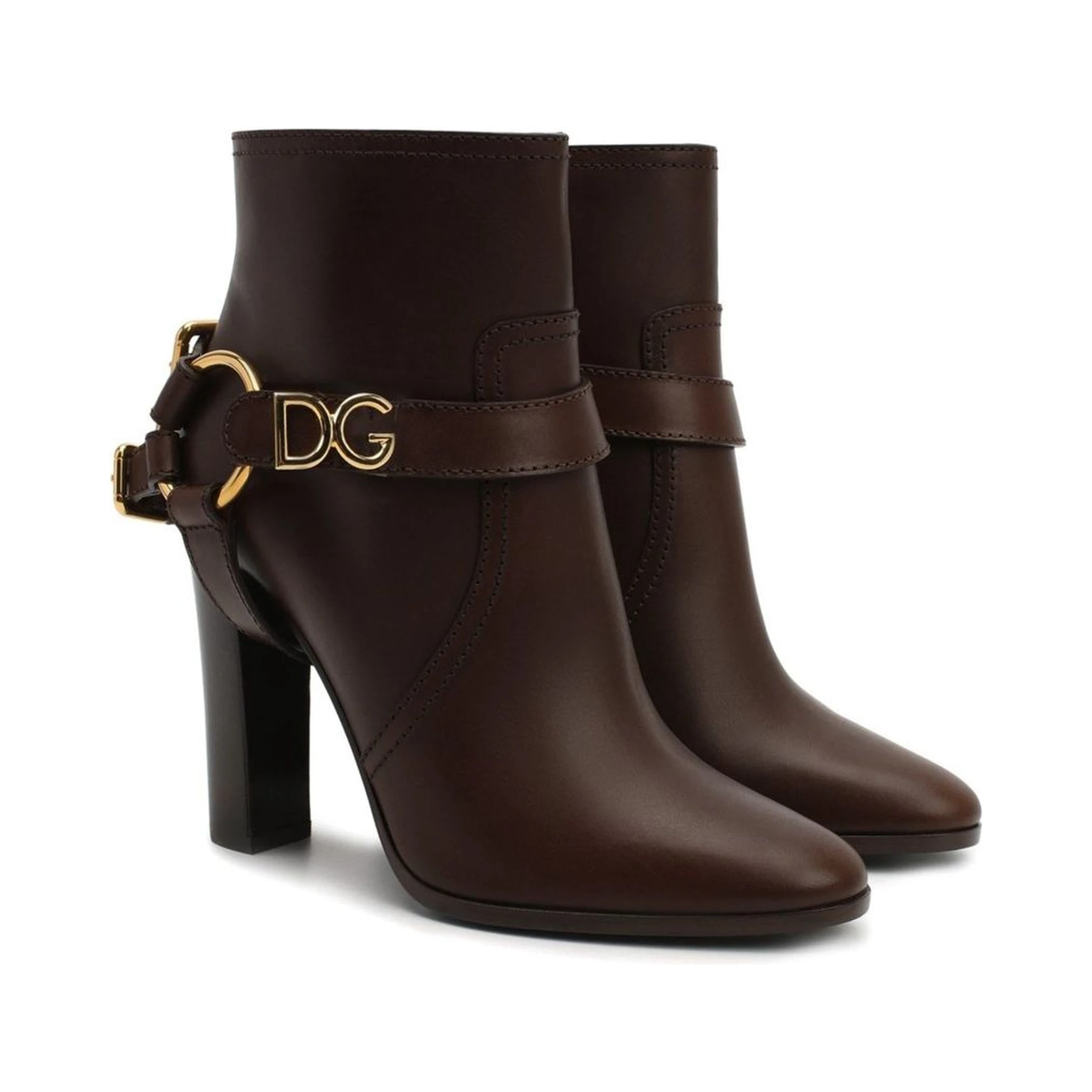 Brown Leather Ankle Boots