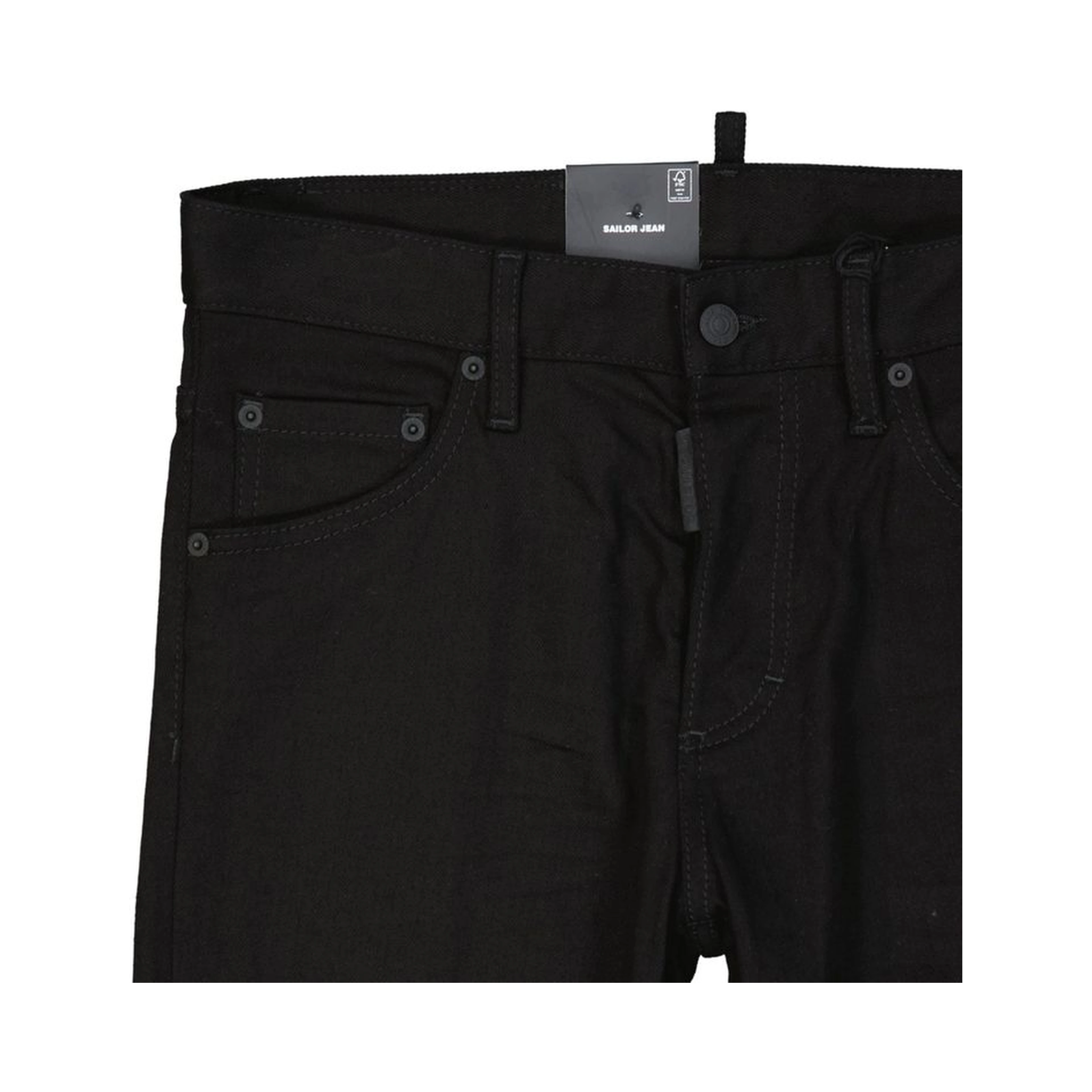 Black Cotton Jeans Denim