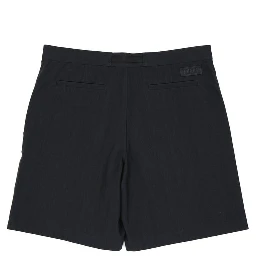 Black Cotton Bermuda Shorts