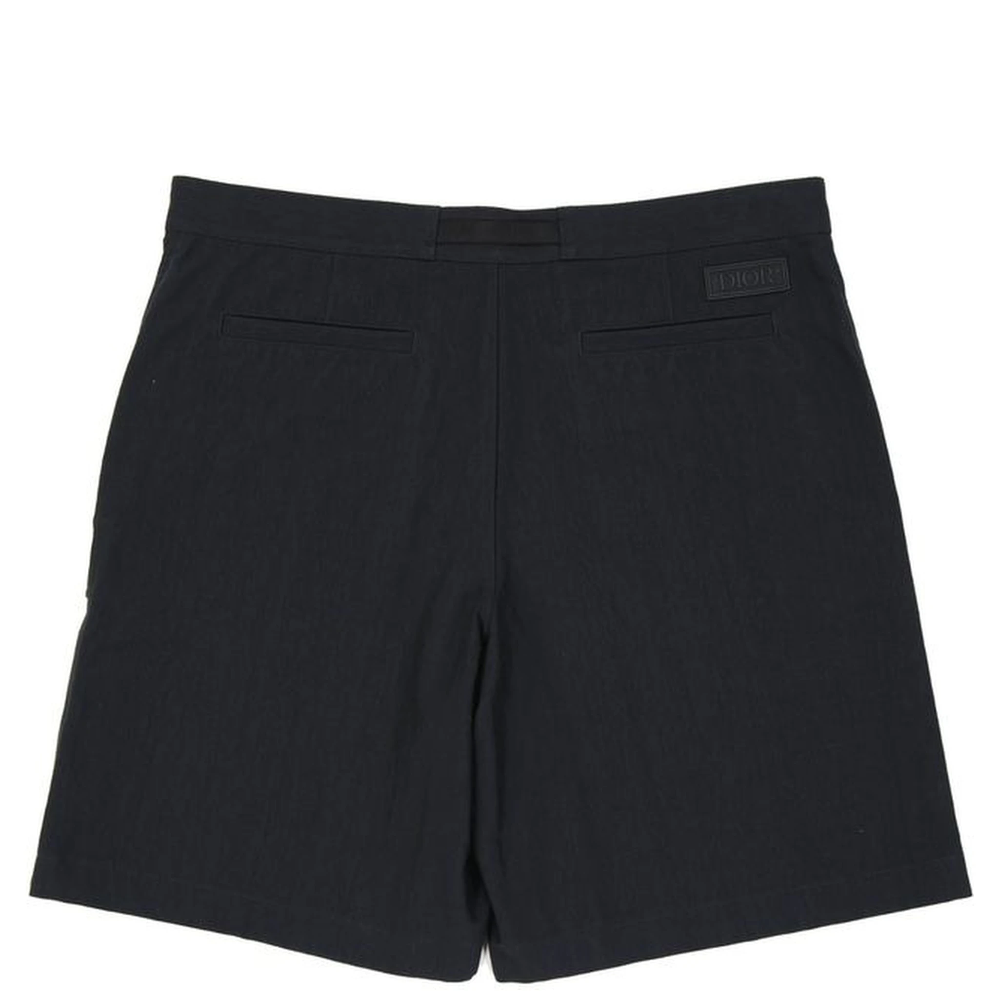 Black Cotton Bermuda Shorts
