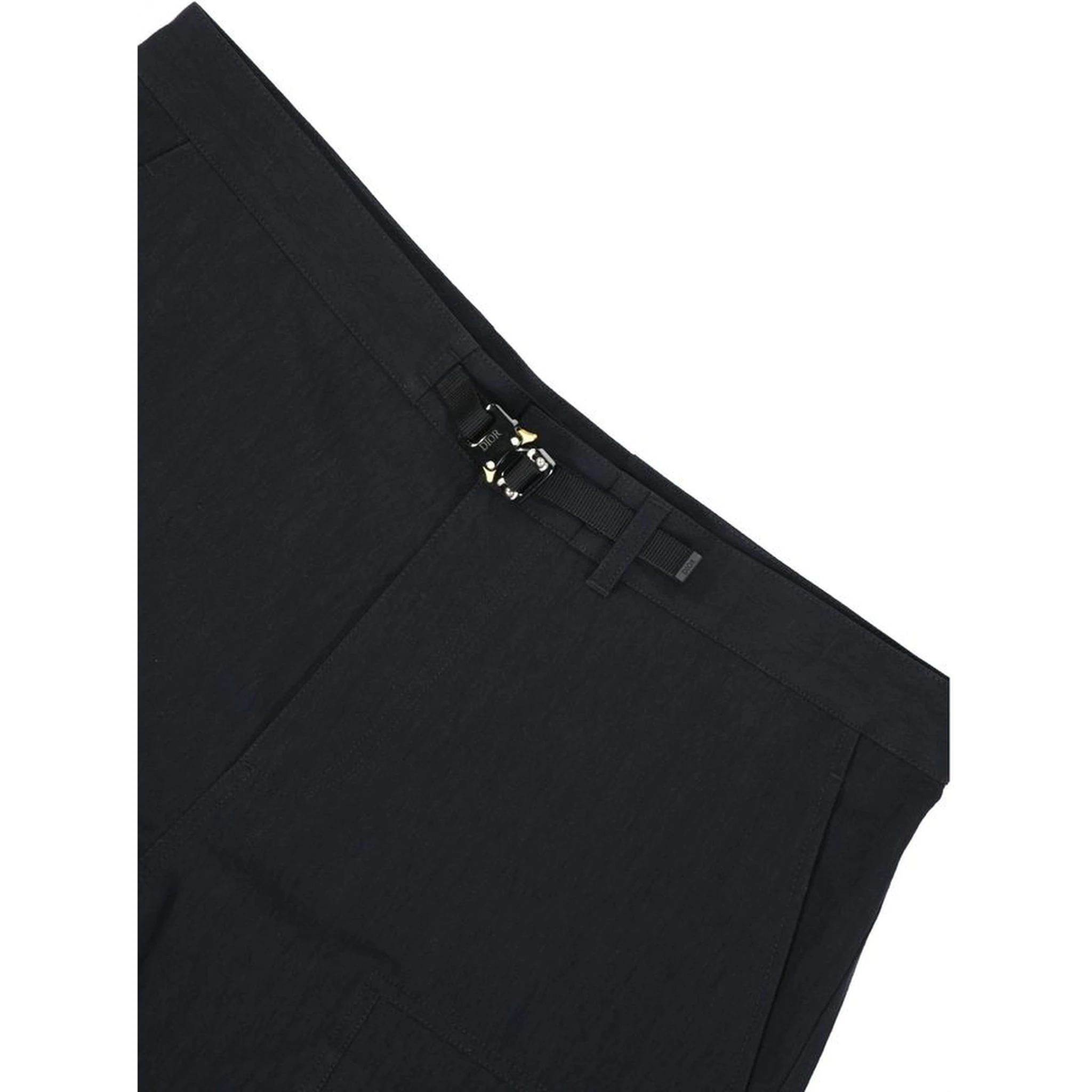 Black Cotton Bermuda Shorts