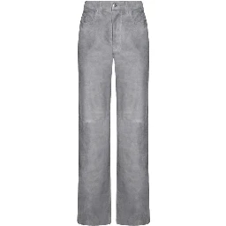 Gray Leather Pants