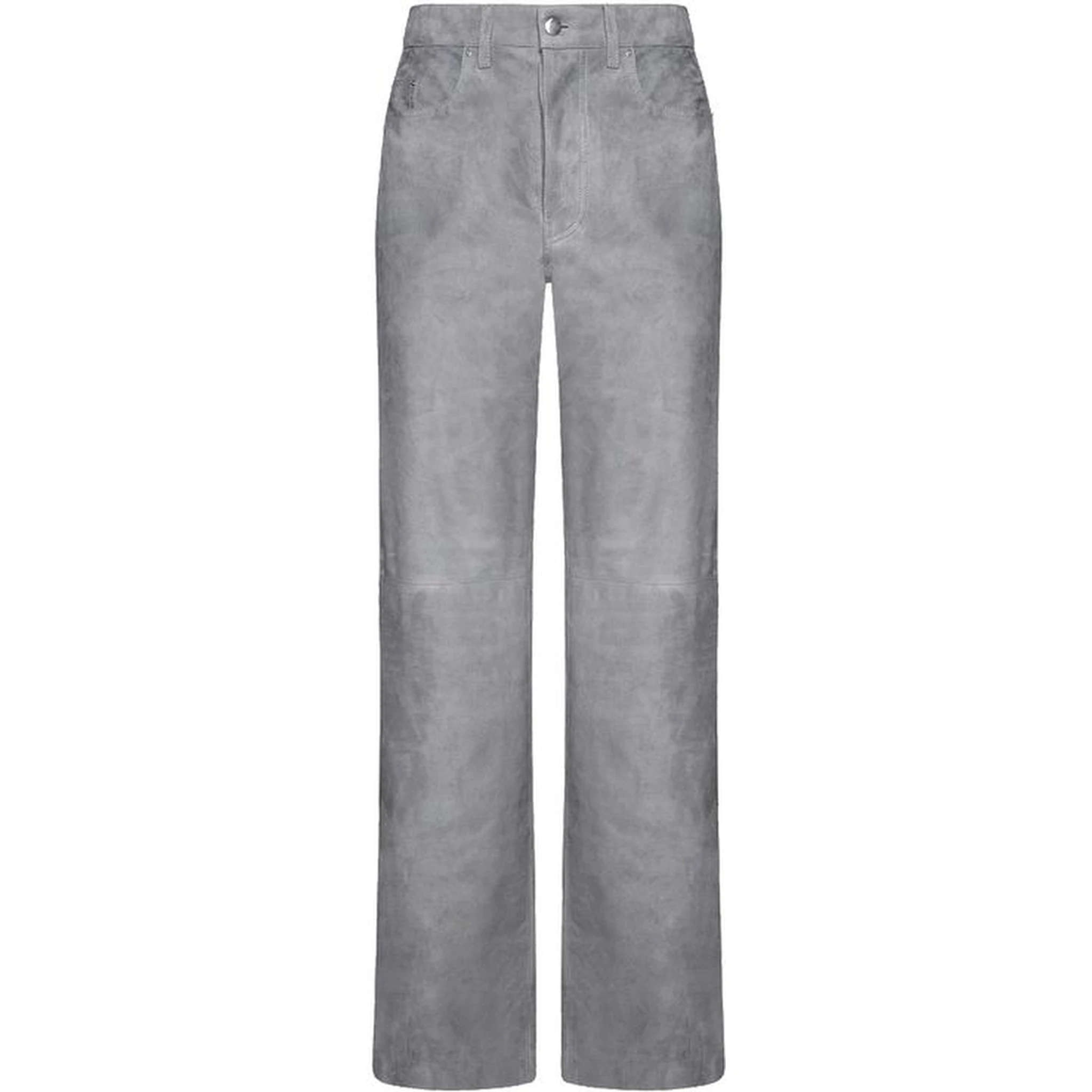 Gray Leather Pants