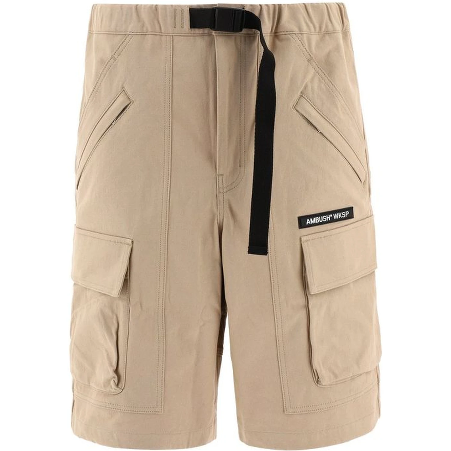 Beige Cotton Bermuda Shorts