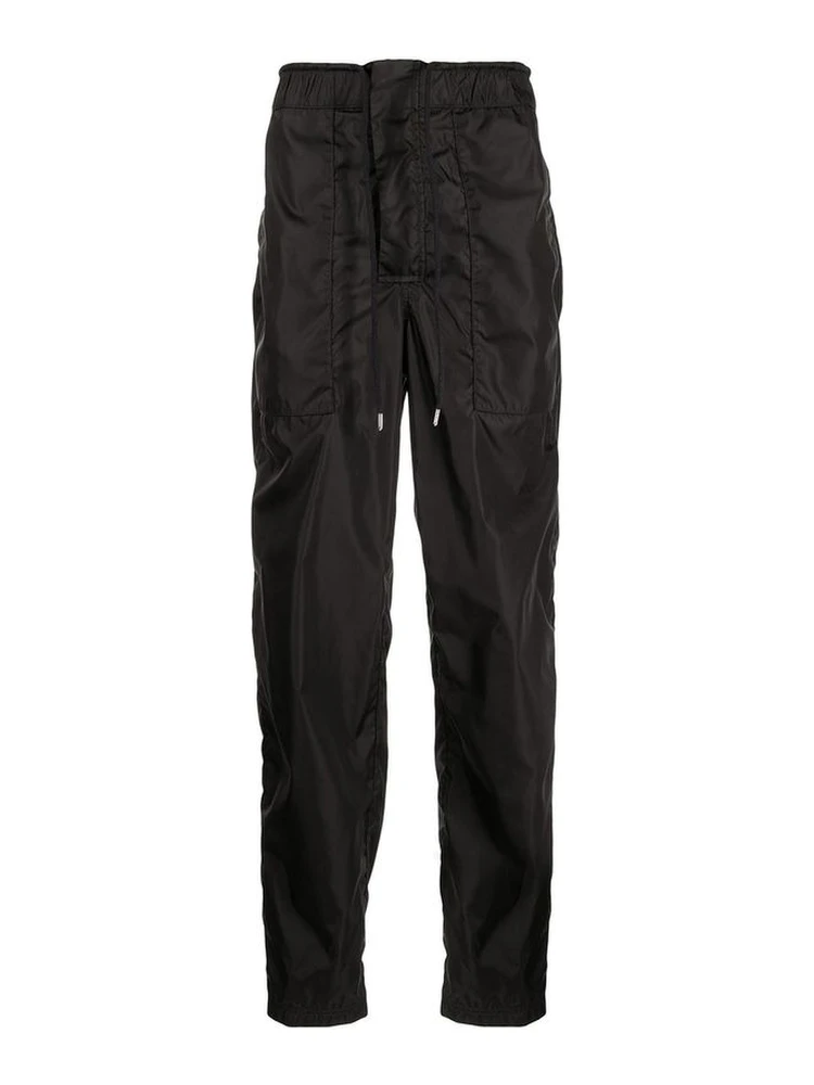 Black Polyamide Athletic Pants