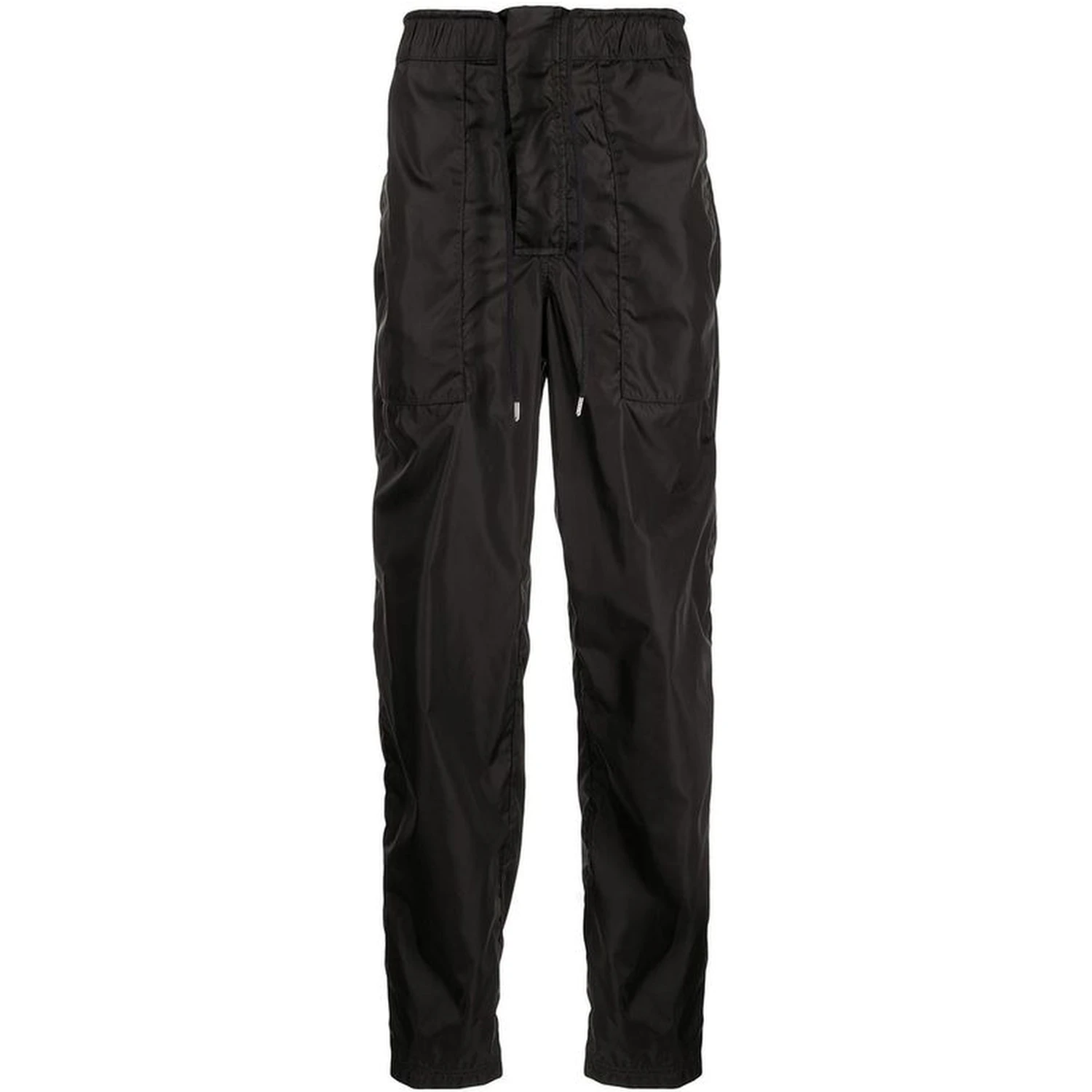 Black Polyamide Athletic Pants