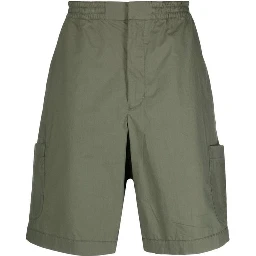 Bicolor Cotton Bermuda Shorts