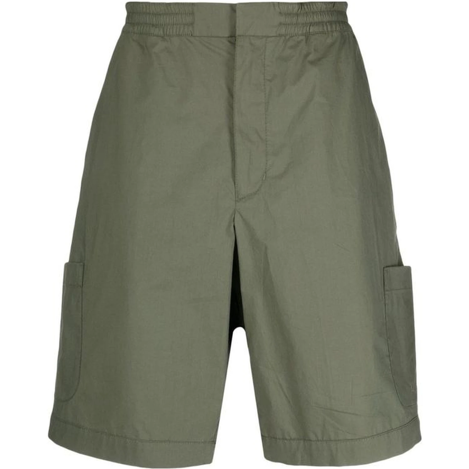 Bicolor Cotton Bermuda Shorts
