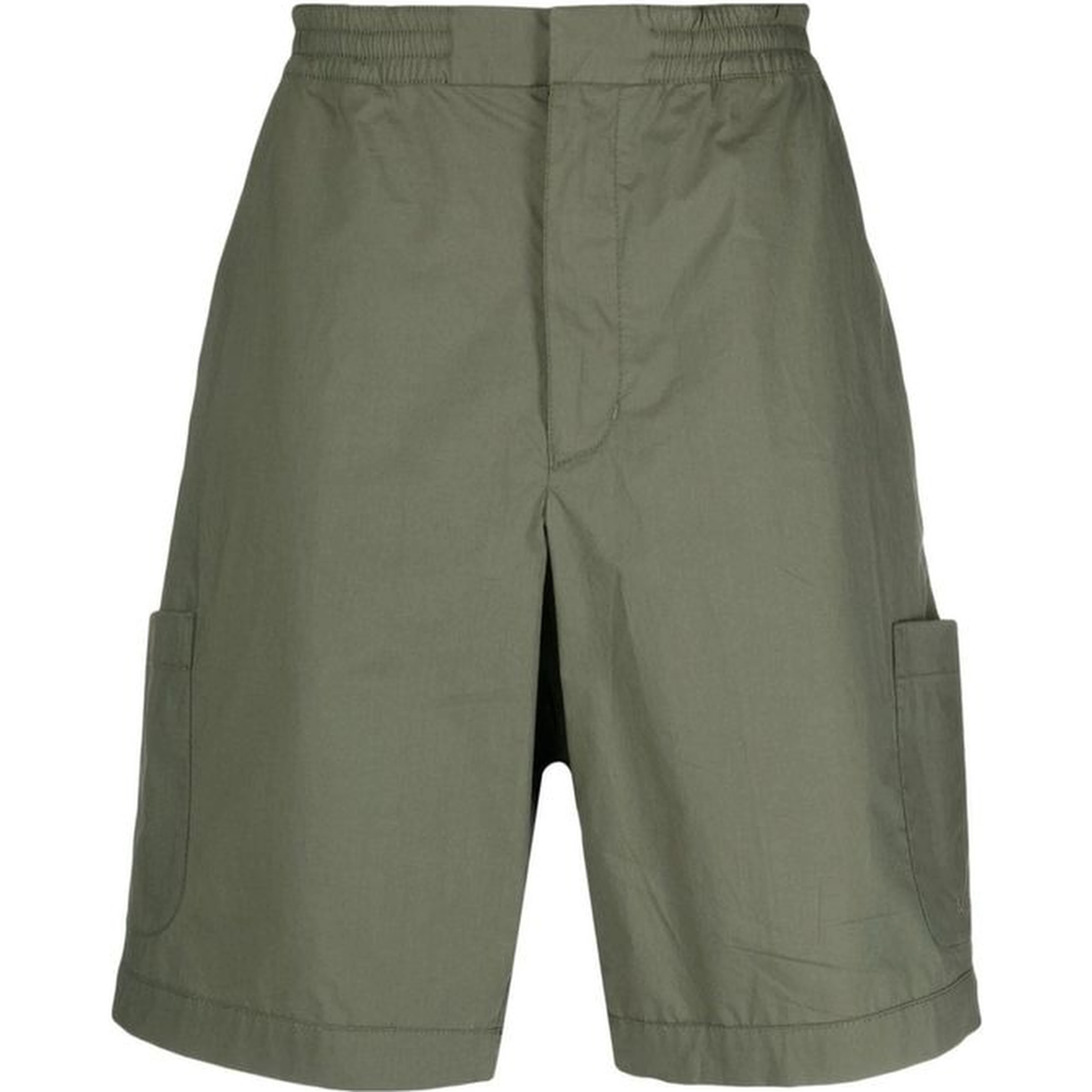 Bicolor Cotton Bermuda Shorts