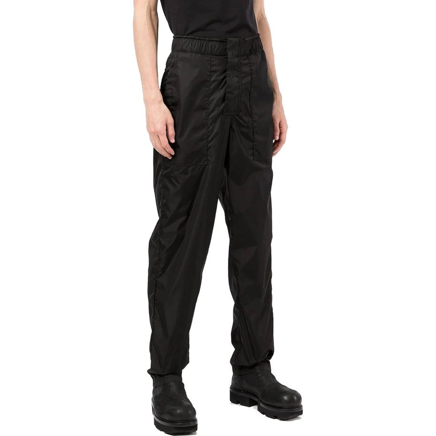 Black Polyamide Athletic Pants