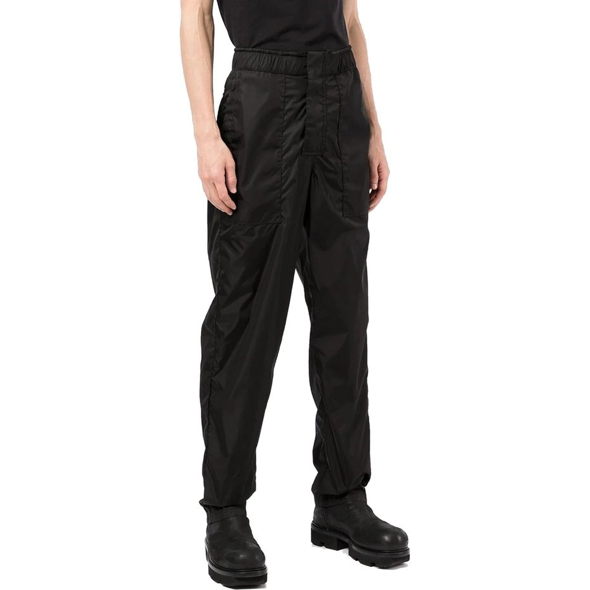 Black Polyamide Athletic Pants