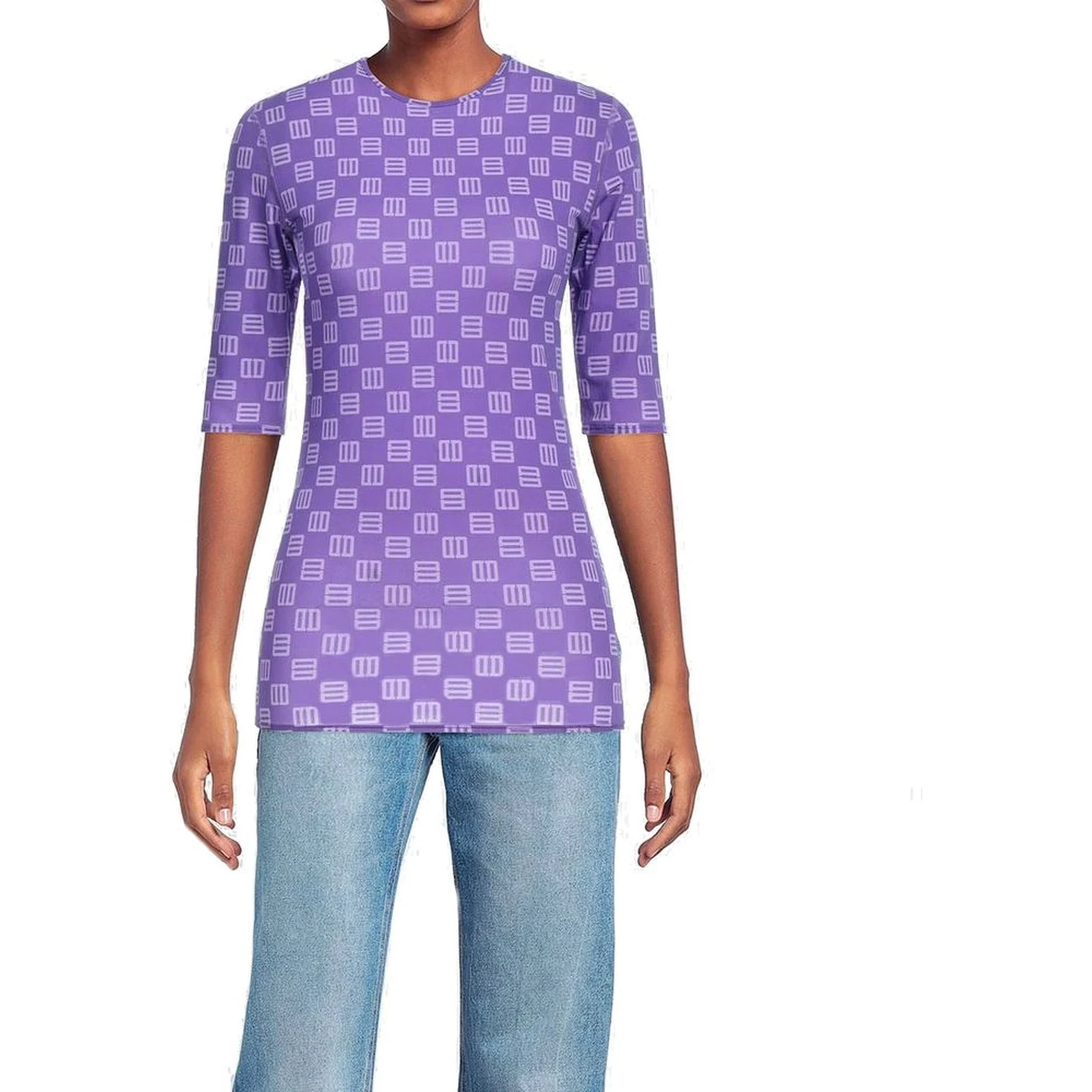 Multicolor Elastane T-Shirt