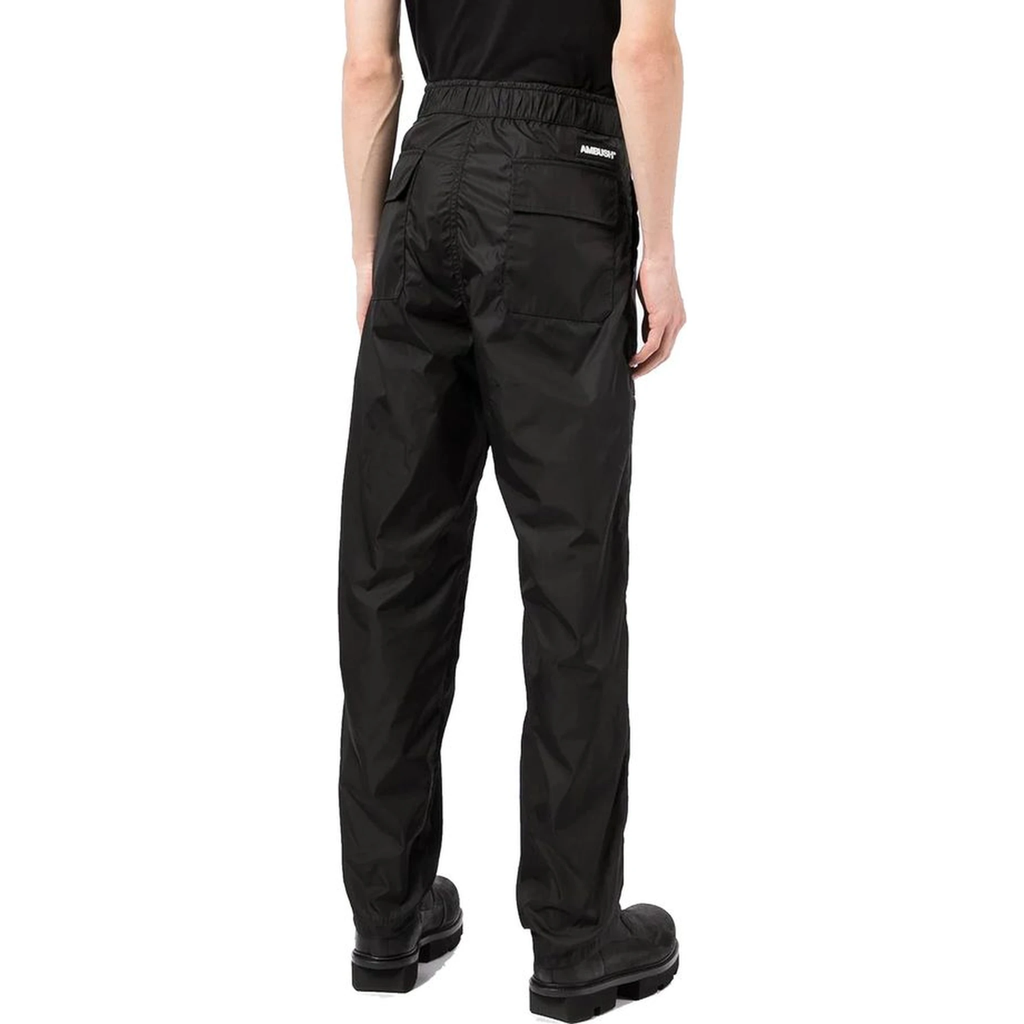 Black Polyamide Athletic Pants