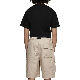 Beige Cotton Bermuda Shorts