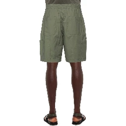 Bicolor Cotton Bermuda Shorts