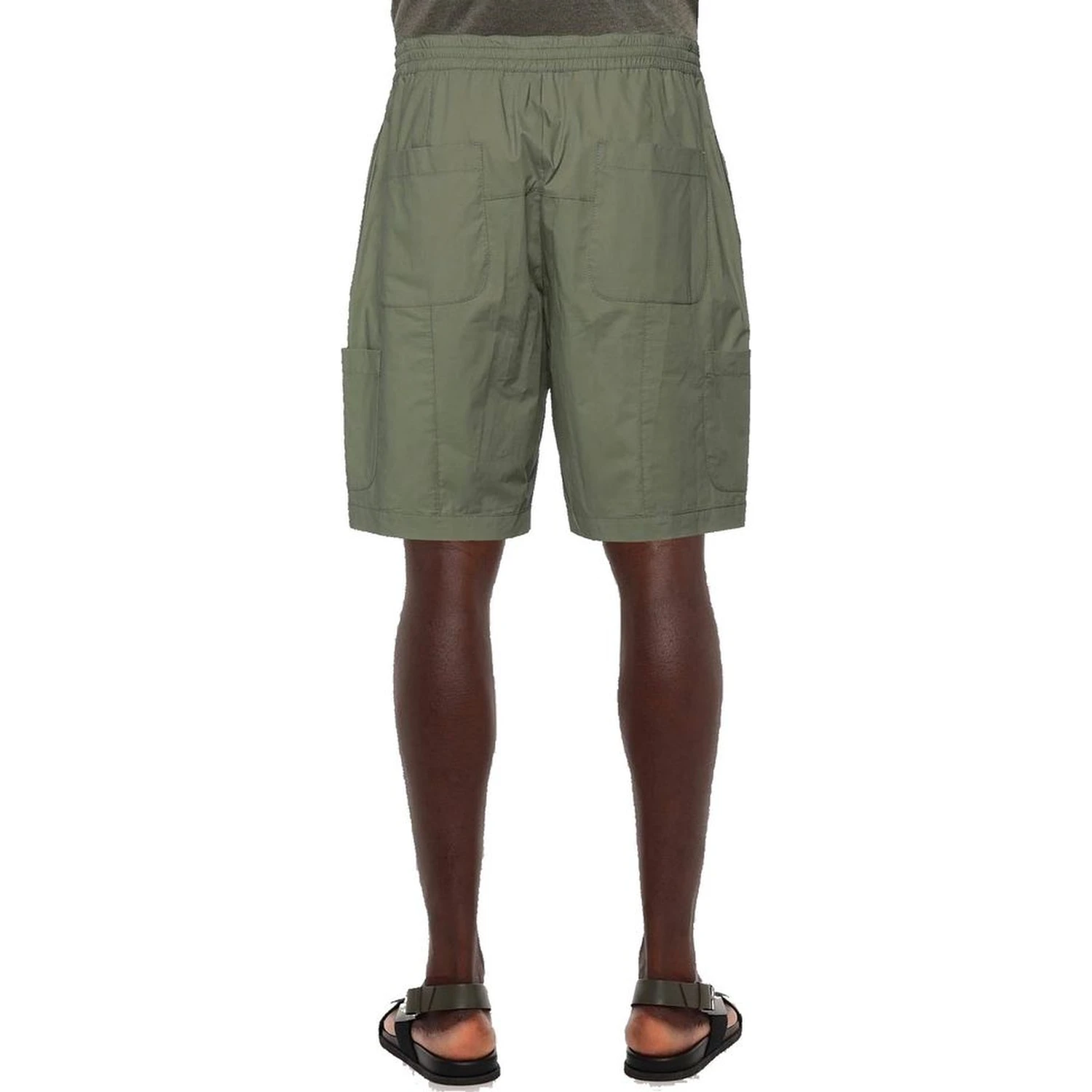 Bicolor Cotton Bermuda Shorts