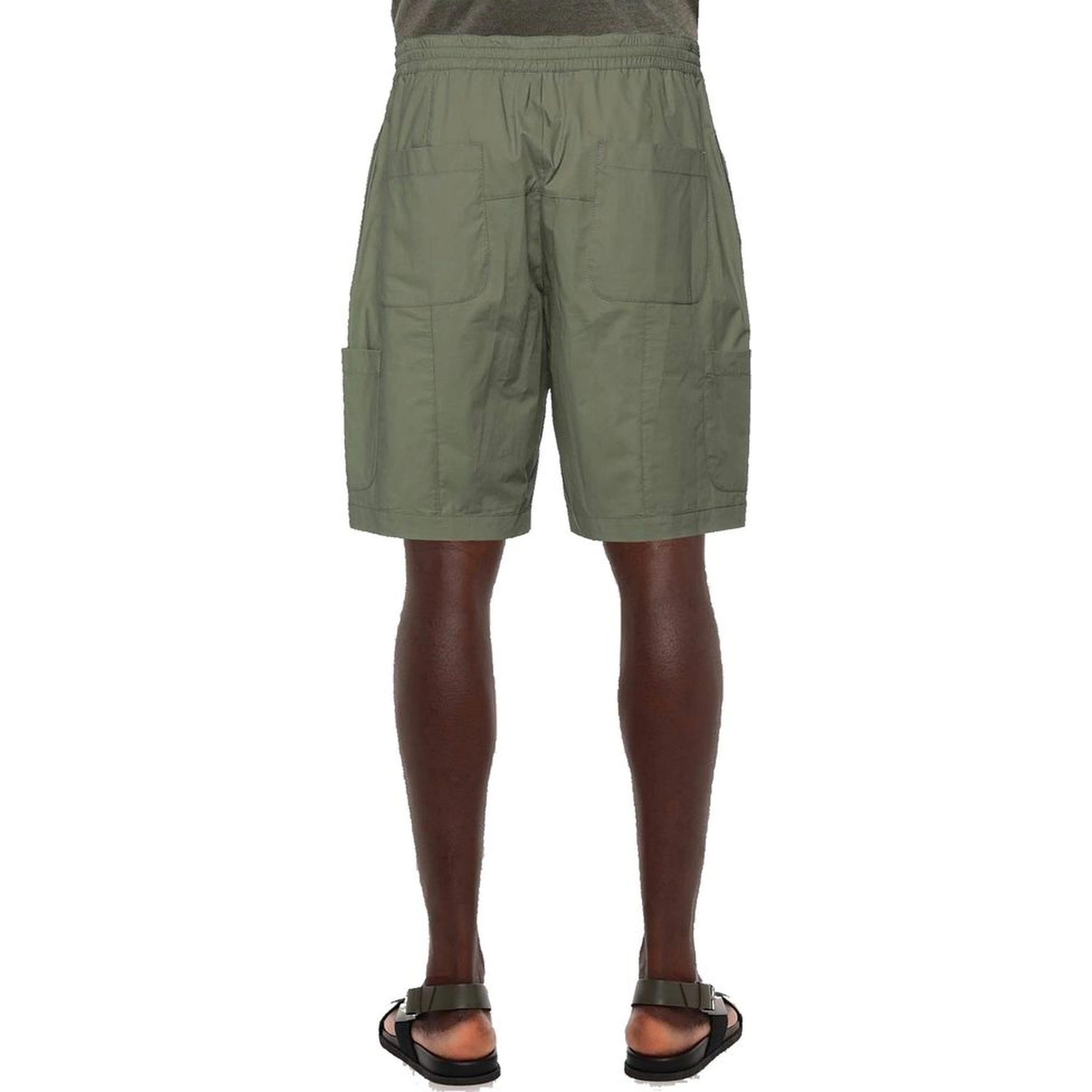 Bicolor Cotton Bermuda Shorts
