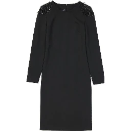 فستان أسود كاجوال من الإيلاستين