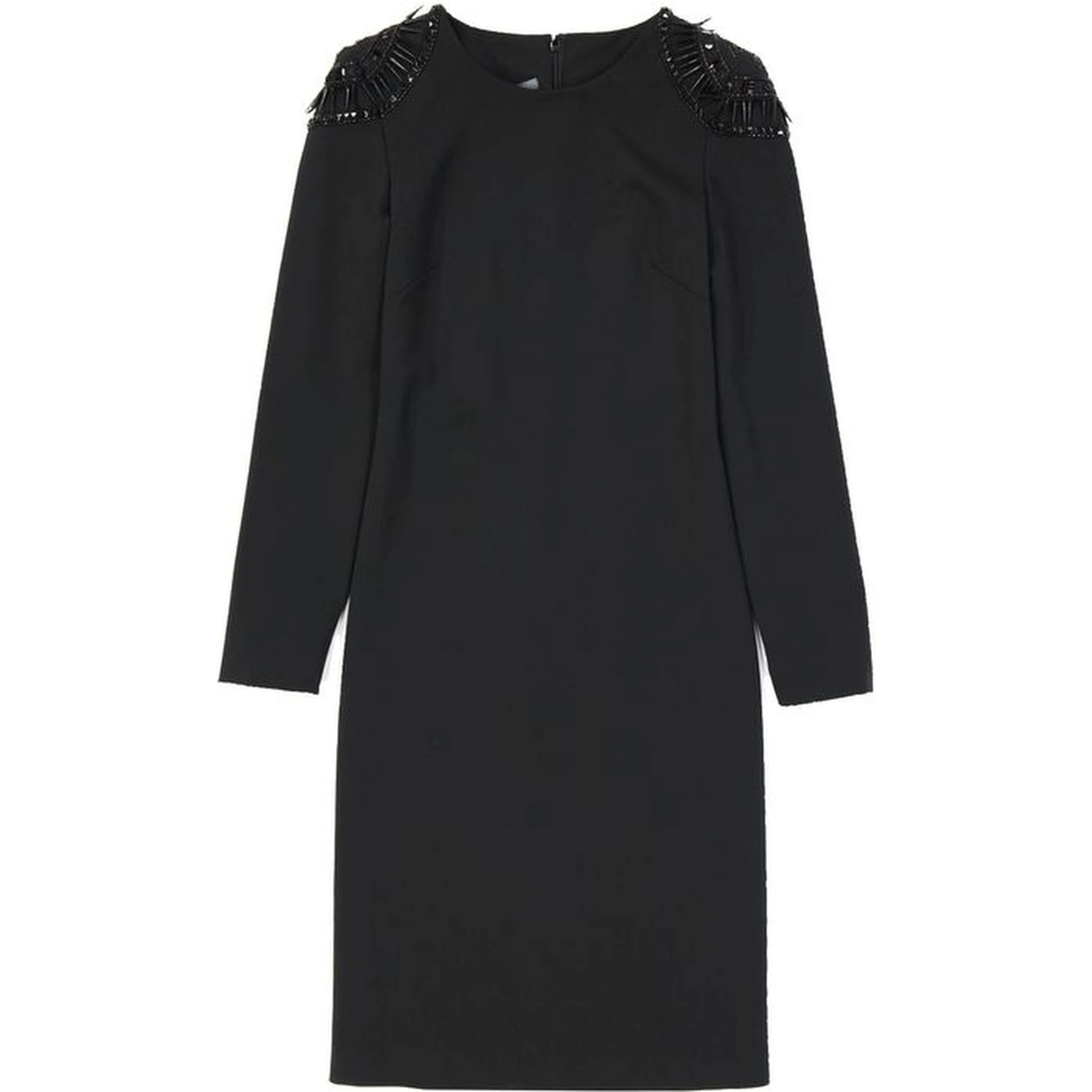 فستان أسود كاجوال من الإيلاستين